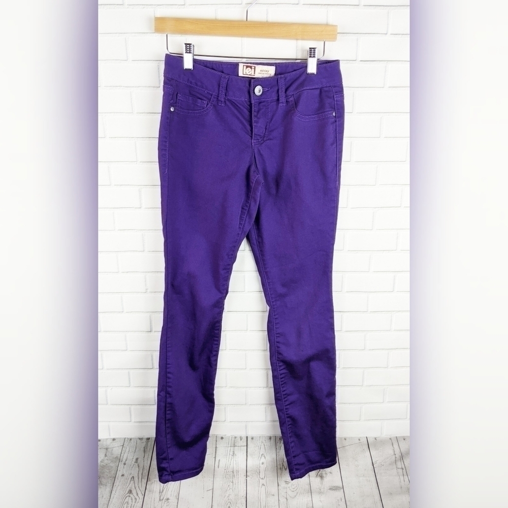 Lei Ashley low-rise Skinny Purple‎ Jeans Jeggings Womens 3